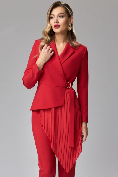 Костюм из костюмной ткани и плиссерованного шифона Gizart 5241 - фото 3