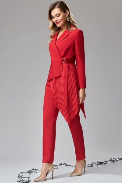 Костюм из костюмной ткани и плиссерованного шифона Gizart 5241 - фото 1