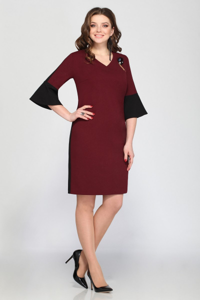 Платье на каждый день с V-образным вырезом и контрастной отделкой Matini 3.1159 - фото 2