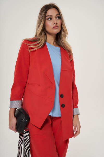 Жакет GRATTO 7226 красный - фото 4