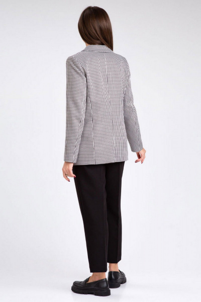 Жакет с рисунком гусиная лапка и лацканами IVARI 206 гусиная_лапка_ч/б - фото 5