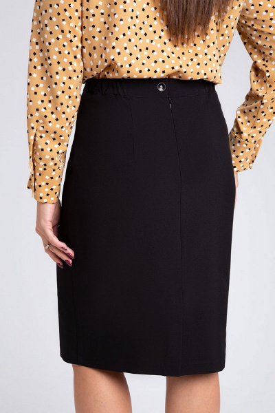Классическая юбка-карандаш из костюмного полотна IVARI 509 черный - фото 5