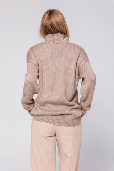 Джемпер вязаный демисезонный базовый свободный для любого образа Romgil 940ШТЗ светлый_опаловый - фото 2