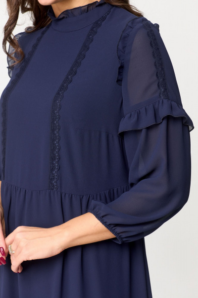 Платье нарядное шифоновое длиной 116 см DaLi 5629А синий - фото 4