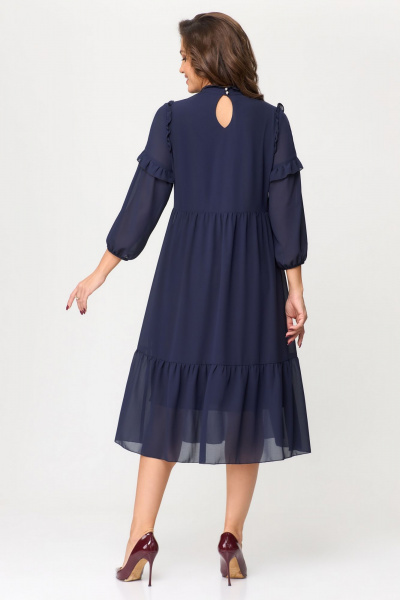 Платье нарядное шифоновое длиной 116 см DaLi 5629А синий - фото 2