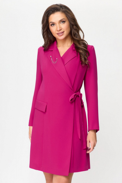 Платье нарядное длиной 91 см из текстиля DaLi 3634а малина - фото 1