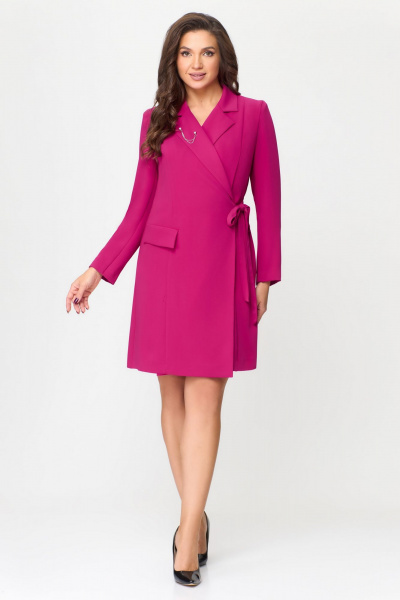 Платье нарядное длиной 91 см из текстиля DaLi 3634а малина - фото 5