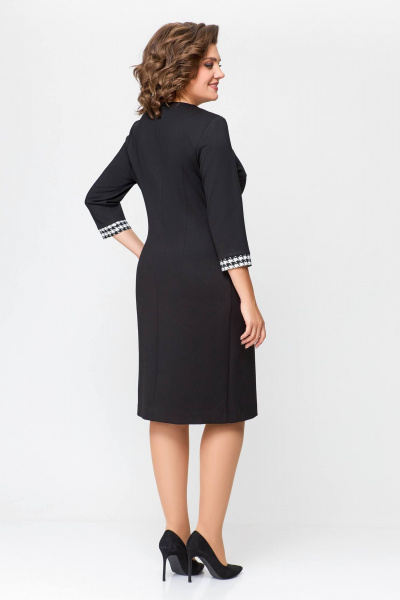 Платье из трикотажа с кокеткой и съёмным бантом Swallow 698 - фото 9