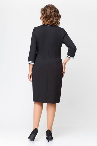 Платье из трикотажа с кокеткой и съёмным бантом Swallow 698 - фото 8