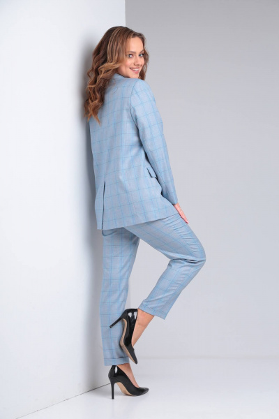 Брюки, жакет TVIN 8740 голубая_клетка - фото 12