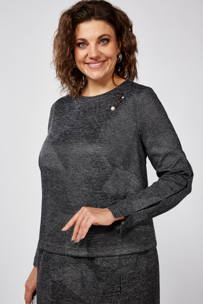 Платье из трикотажного полотна с запахом и разрезом Algranda А3956 - фото 2