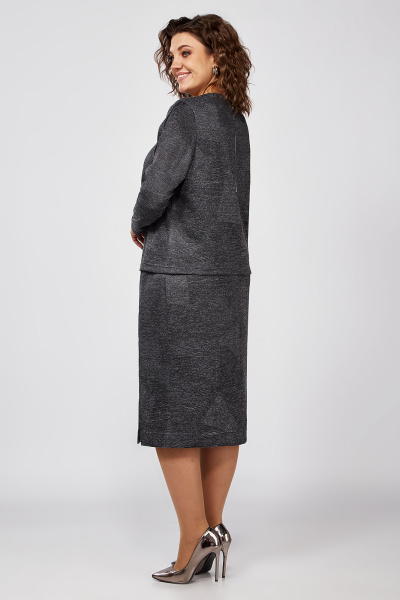Платье из трикотажного полотна с запахом и разрезом Algranda А3956 - фото 4