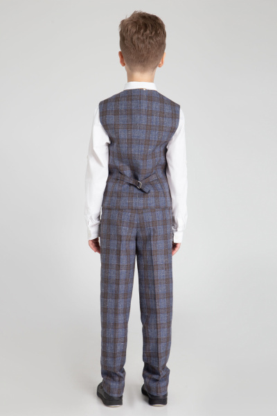 Деловой жилет из текстиля с регулятором спинки Panda Kids 253138-128 Синий - фото 2