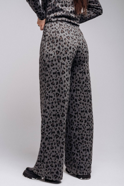 Демисезонный серый костюм двойка из трикотажа с палаццо Legend Style K-012 серый - фото 5