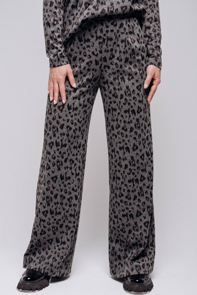 Демисезонный серый костюм двойка из трикотажа с палаццо Legend Style K-012 серый - фото 2