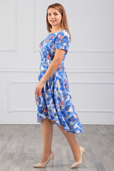 Платье полуприлегающее с запахом и коротким рукавом MadameRita 5059 - фото 2