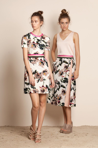 Летнее мультиколор платье из текстиля для расслабленного стиля BURVIN 5601-81 - фото 2