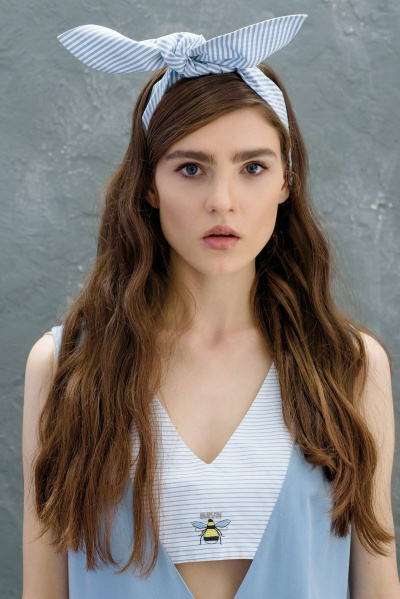 Белая летняя повязка из текстиля на каждый день BURVIN 6250-00 - фото 1