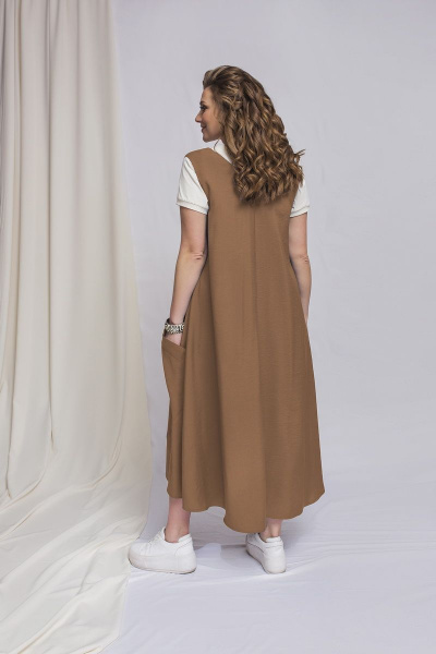 Майка, сарафан ELLETTO old 5107 коричневый - фото 2