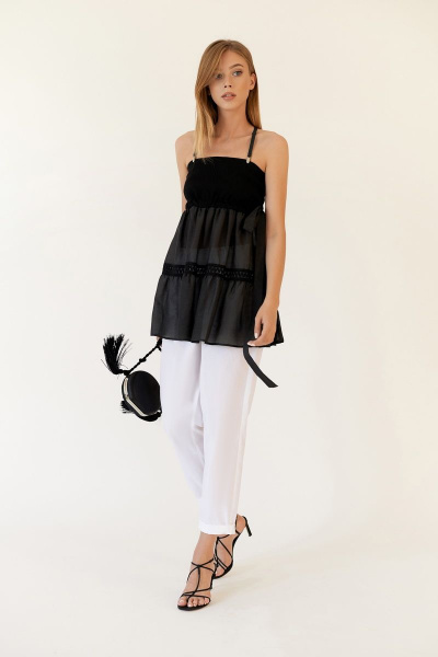 Блуза в стиле на каждый день из текстиля BURVIN 6768-51 - фото 2