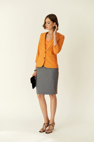 Юбка на каждый день из текстиля, серый, летняя BURVIN 6862-21 - фото 1