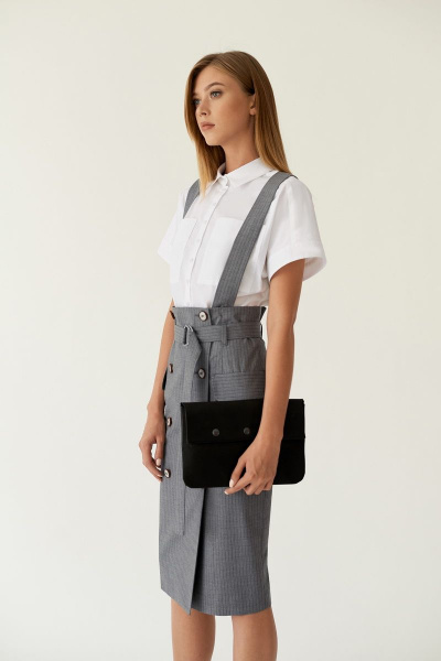 Платье из текстиля в стиле на каждый день с коротким рукавом BURVIN 6869-81 - фото 2