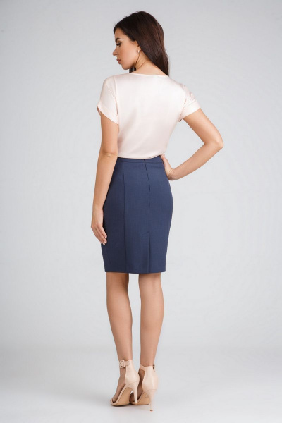 Розовая блуза из искусственного шелка с атласным блеском IVARI 402 розовый - фото 6