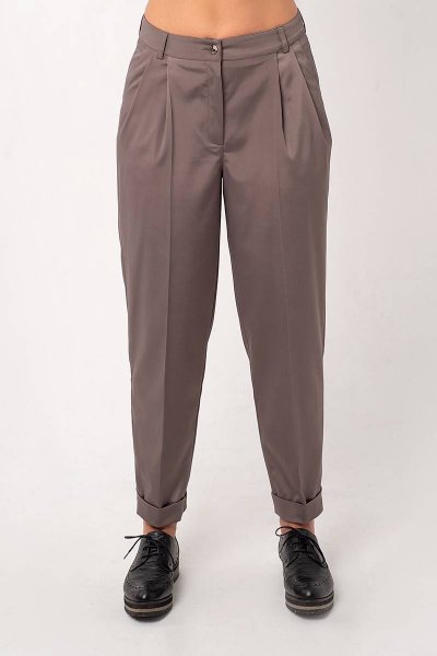 Брюки-бананы с карманами и свободным верхом Avila 0780 бежевый - фото 1