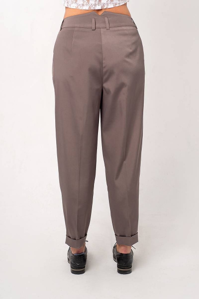 Брюки-бананы с карманами и свободным верхом Avila 0780 бежевый - фото 3