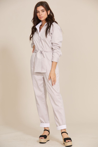 Комбинезон полосатый из хлопка для летних образов R.O.S.E. 32020 - фото 5