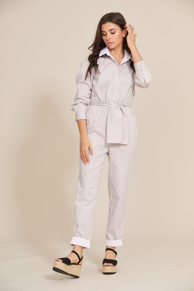 Комбинезон полосатый из хлопка для летних образов R.O.S.E. 32020 - фото 4