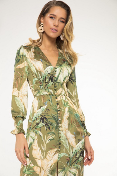 Платье LaVeLa L10137 зеленый - фото 2