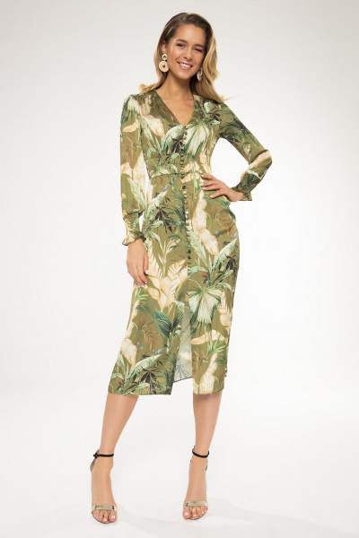 Платье LaVeLa L10137 зеленый - фото 1