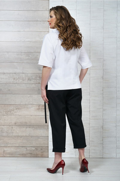 Блуза, брюки Белтрикотаж 6501 белый+черный - фото 8