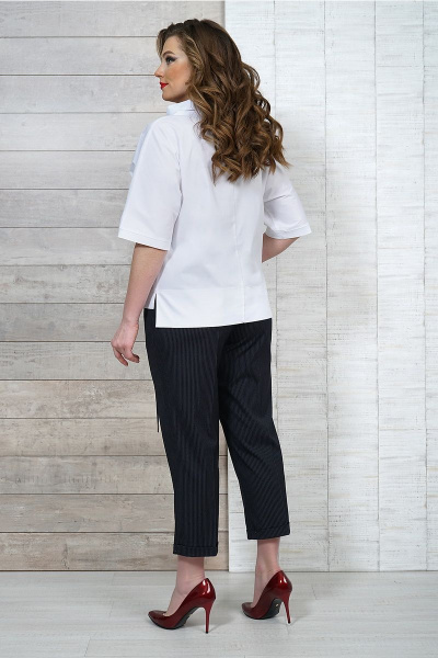 Блуза, брюки Белтрикотаж 6501 белый+черный - фото 4