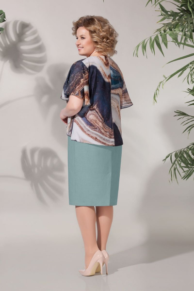 Платье БагираАнТа 620 бирюза.1 - фото 2