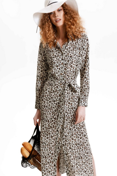 Платье CORSA 50108 коричневый - фото 2