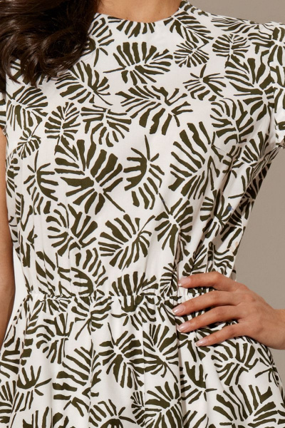 Платье AYZE 1555 молочный/хаки - фото 7