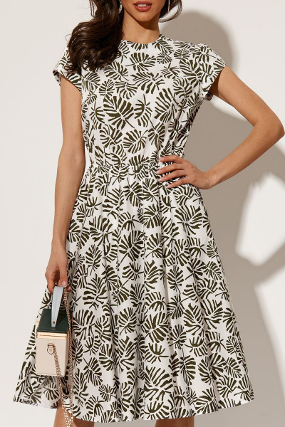 Платье AYZE 1555 молочный/хаки - фото 6