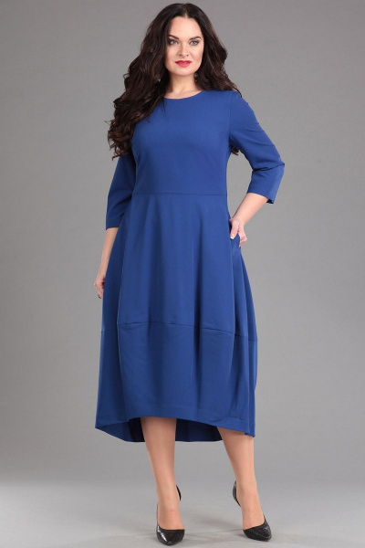 Демисезонное платье синее длиной 120-124 см Lady Style Classic 1217 василек - фото 1