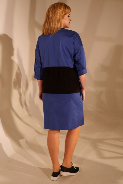 Юбка с отрезным поясом из хлопка с карманами Golden Valley 5035 синий - фото 2