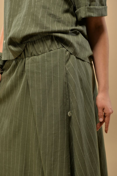 Блуза, юбка GRATTO 1001 хаки - фото 3