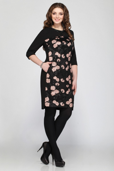 Платье с гипюром и вышивкой пайетками, полуприлегающего силуэта Matini 3.1021 - фото 2