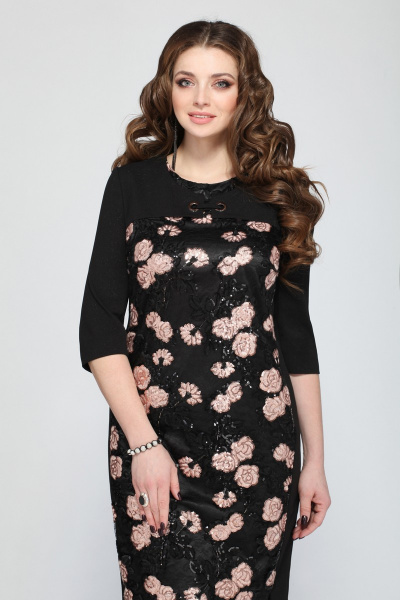 Платье с гипюром и вышивкой пайетками, полуприлегающего силуэта Matini 3.1021 - фото 3