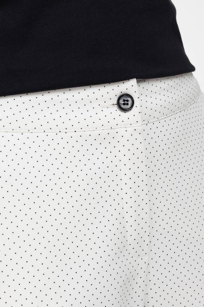 Белые укороченные брюки с кантами для офиса Femme & Devur 9478 1.32F(170) - фото 5