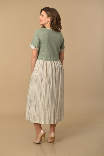 Платье Lady Style Classic 1581/6 хаки - фото 3