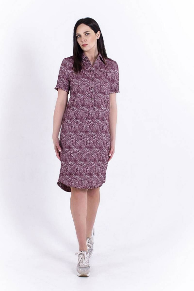 Летнее платье из текстиля в фиолетовых оттенках SW Moda 01-164 - фото 2