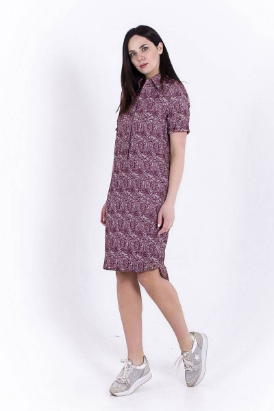Летнее платье из текстиля в фиолетовых оттенках SW Moda 01-164 - фото 1