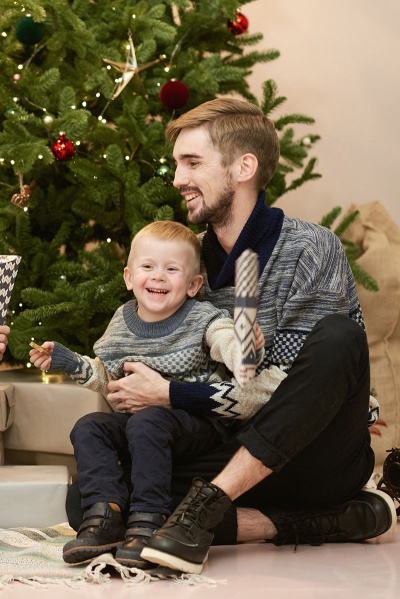 Серый и синий вязаный джемпер на демисезон BURVIN 6706-97 - фото 2