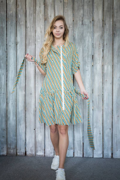 Летнее платье свободного силуэта с карманами и молнией Shymoda 65-16 - фото 1